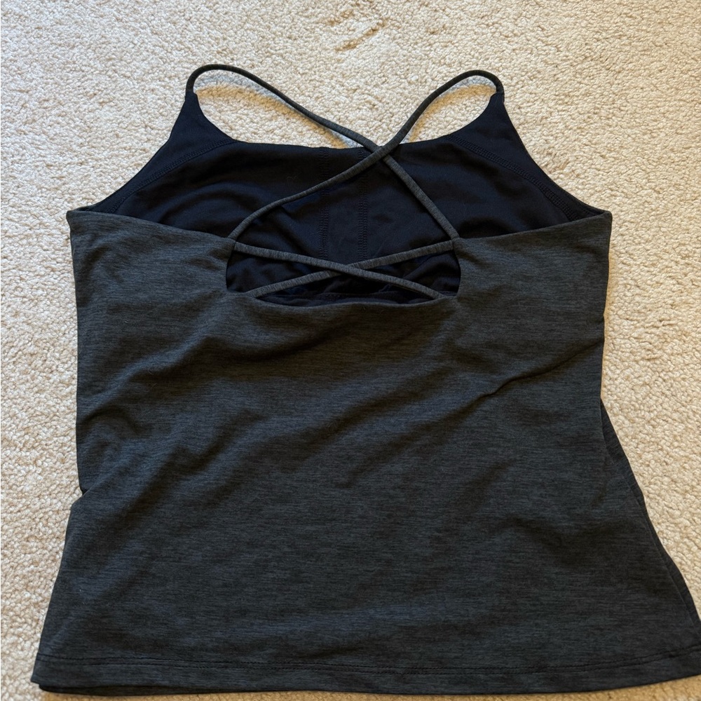 GapFit Brushed Tech Jersey Strappy Back Tank Top Size S Petite - Picture 6 of 8